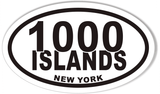 1000 ISLANDS NEW YORK Oval Bumper Stickers