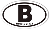 B Brielle, NJ Oval Bumper Stickers