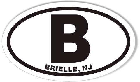 B Brielle, NJ Oval Bumper Stickers