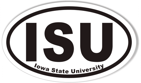 ISU Oval Bumper Stickers