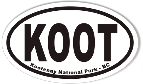 KOOT Kootenay National Park - BC Oval Bumper Stickers