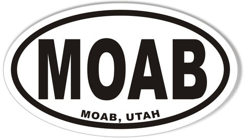 MOAB UTAH Oval Bumper Stickers