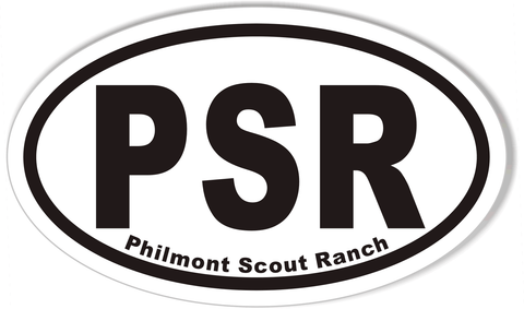 PSR Philmont Scout Ranch Oval Bumper Stickers