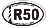 R50 Hatteras Lighthouse Oval Bumper Stickers
