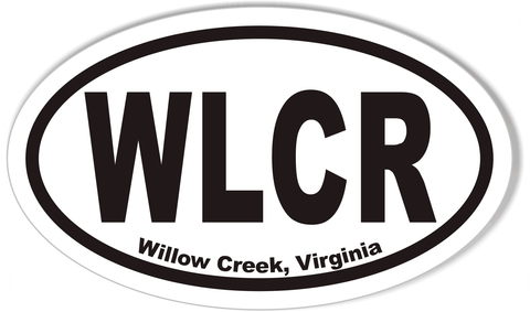 WLCR Oval Bumper Stickers