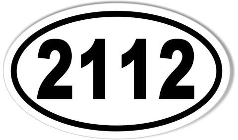 2112 Oval Bumper Sticker