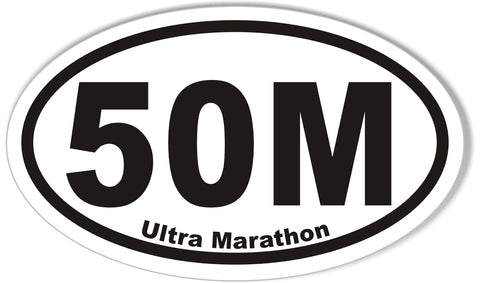50M Ultra Marathon Oval Sticker