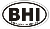 BHI BALD HEAD ISLAND, NC Oval Bumper Sticker