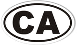 CA California Euro Oval Sticker