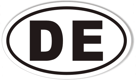 DE Delaware Oval Sticker