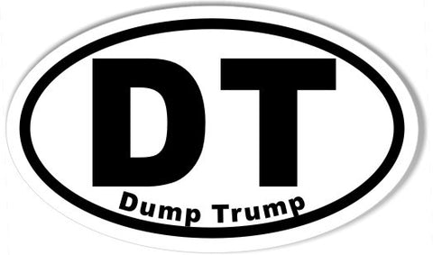 DT Dump Trump 3x5" Custom Euro Oval Stickers