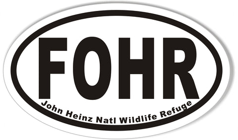FOHR John Heinz Natl Wildlife Refuge Oval Bumper Stickers