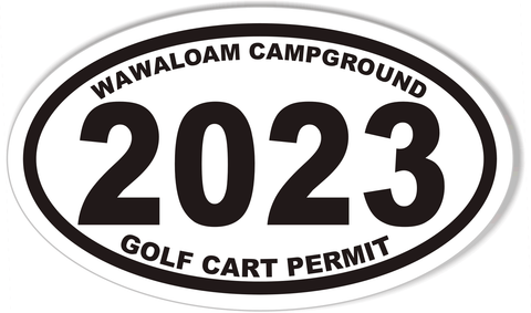 GOLF CART PERMIT 2023 Custom Oval Bumper Stickers