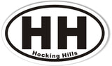 HH Hocking Hills Custom Oval Bumper Stickers
