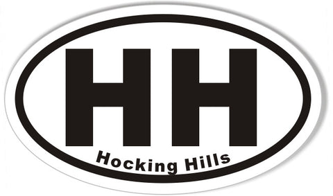 HH Hocking Hills Custom Oval Bumper Stickers