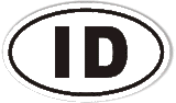 ID Idaho Custom Oval Bumper Stickers