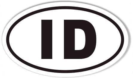 ID Idaho Oval Sticker