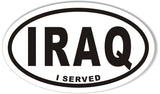 IRAQ I SERVED Oval Bumper Stickers