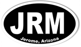 JRM Jerome, Arizona Oval Bumper Stickers (Inverse)