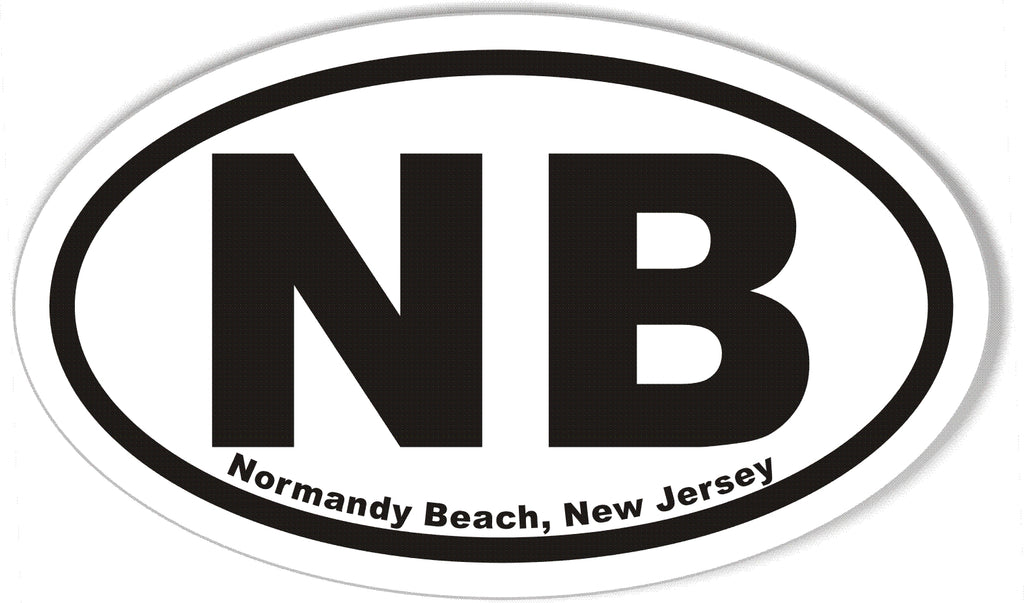 West Afzonderlijk Jane Austen NB Normandy Beach, New Jersey Oval Bumper Stickers – StickerCafe.com