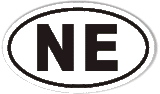 NE Nebraska Oval Sticker