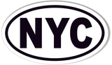 NYC New York City Oval Bumper Stickers