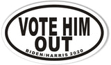 VOTE HIM OUT Oval Bumper Stickers