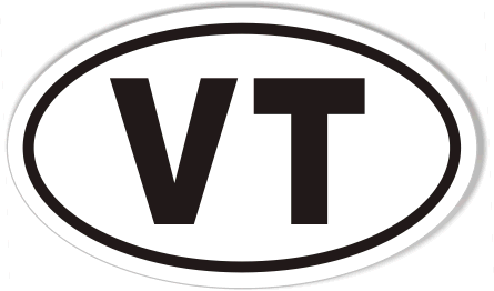 VT Vermont Oval Sticker