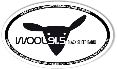 WOOL Custom Oval Bumper Stickers Version B