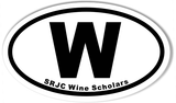 W SRJC Wine Scholars Euro Oval Sticker