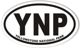 YNP YELLOWSTONE NATIONAL PARK Oval Bumper Stickers