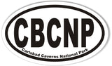 CBCNP Carlsbad Caverns National Park Oval Bumper Sticker