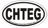 CHTEG Chincoteague Island Nat'l Wildlife Ref., VA Oval Bumper Sticker