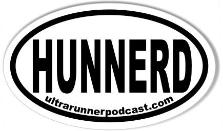 HUNNERD www.ultrarunnerpodcast.com Oval Sticker 3x5