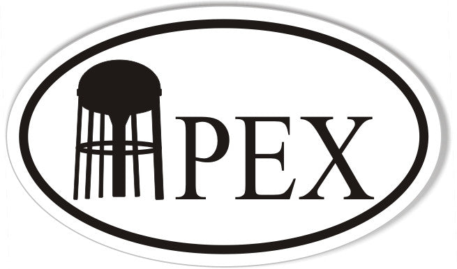Apex NC Water Tower Oval Bumper Stickers Are Here!