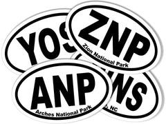 State and National Park Oval Stickers