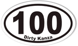 100 Dirty Kanza Custom Oval Bumper Stickers