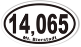 14,065 Mt. Bierstadt Oval Bumper Stickers