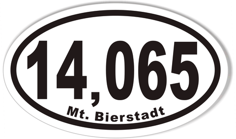 14,065 Mt. Bierstadt Oval Bumper Stickers