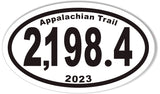 2,198.4 Appalachian Trail 2023 Oval Bumper Sticker