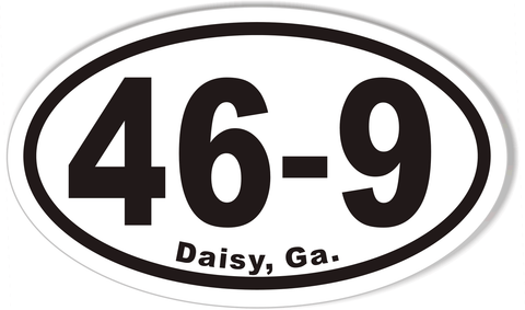 46-9 Daisy, Ga. Custom Oval Bumper Stickers