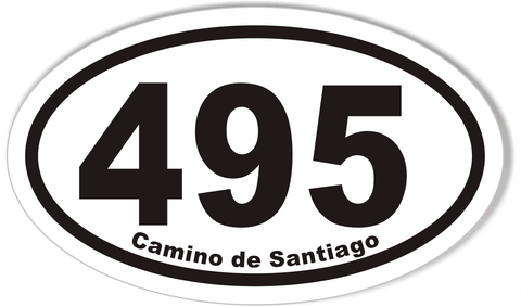 495 Camino de Santiago Oval Bumper Stickers