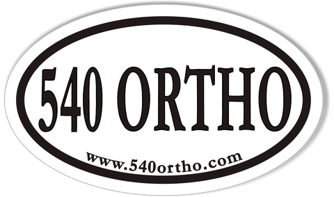 540 ORTHO Oval Bumper Stickers