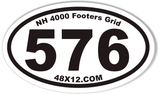 576 NH 4000 Footers Grid Oval Bumper Stickers