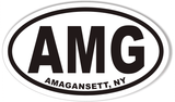 AMG AMAGANSETT, NY Oval Stickers