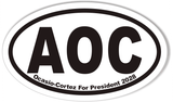 AOC Alexandria Ocasio-Cortez for President Oval Bumper Stickers