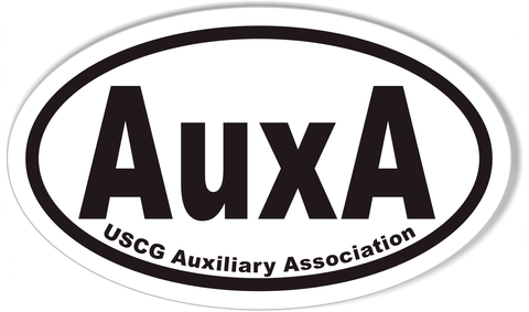 AuxA USCG Auxiliary Association Oval Bumper Stickers