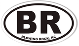 BR BLOWING ROCK, NC Custom Oval Bumper Stickers