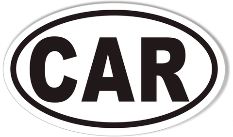 CAR Oval Bumper Stickers