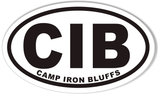CIB CAMP IRON BLUFFS Oval Bumper Stickers